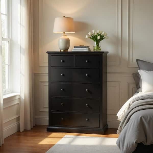 36 inch long dresser Amazon.com: ACCOHOHO Farmhouse 9 Drawer Dresser for Bedroom, 36 Inch Tall Modern Dresser TV Stand with Large Drawers & Bar Handles, Rustic Wood Chest of Drawers for Bedroom, Living Room, Hallway, Black :