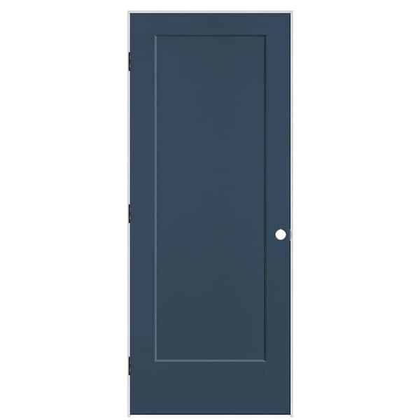 32 in. x 80 in. 1-Panel Lincoln Park Right-Hand Solid Core Night Tide Molded Composite Single Prehung Interior Door