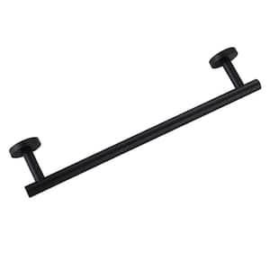 Thicken SUS 304 Stainless Steel 16 in. Wall Mount Towel Bar Bath Hardware Accessory Single Towel Rod in Matte Black