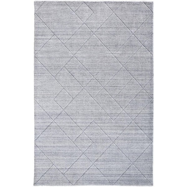 HomeRoots 2 x 3 Gray Striped Area Rug