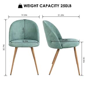 Colsted Aloe Blue Fabric Upholstered Side Dining Chairs (Set of 2)