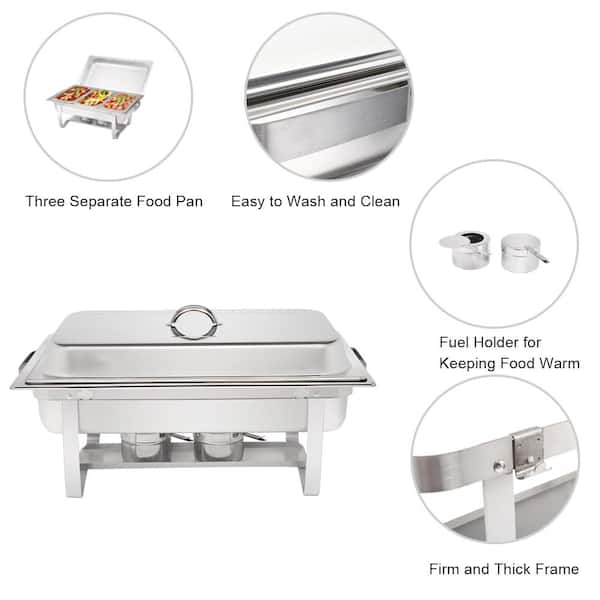 Chafing Dish Food Pan, 2/3 size, 9 qt. (8.5 liter), 14L x 13D x