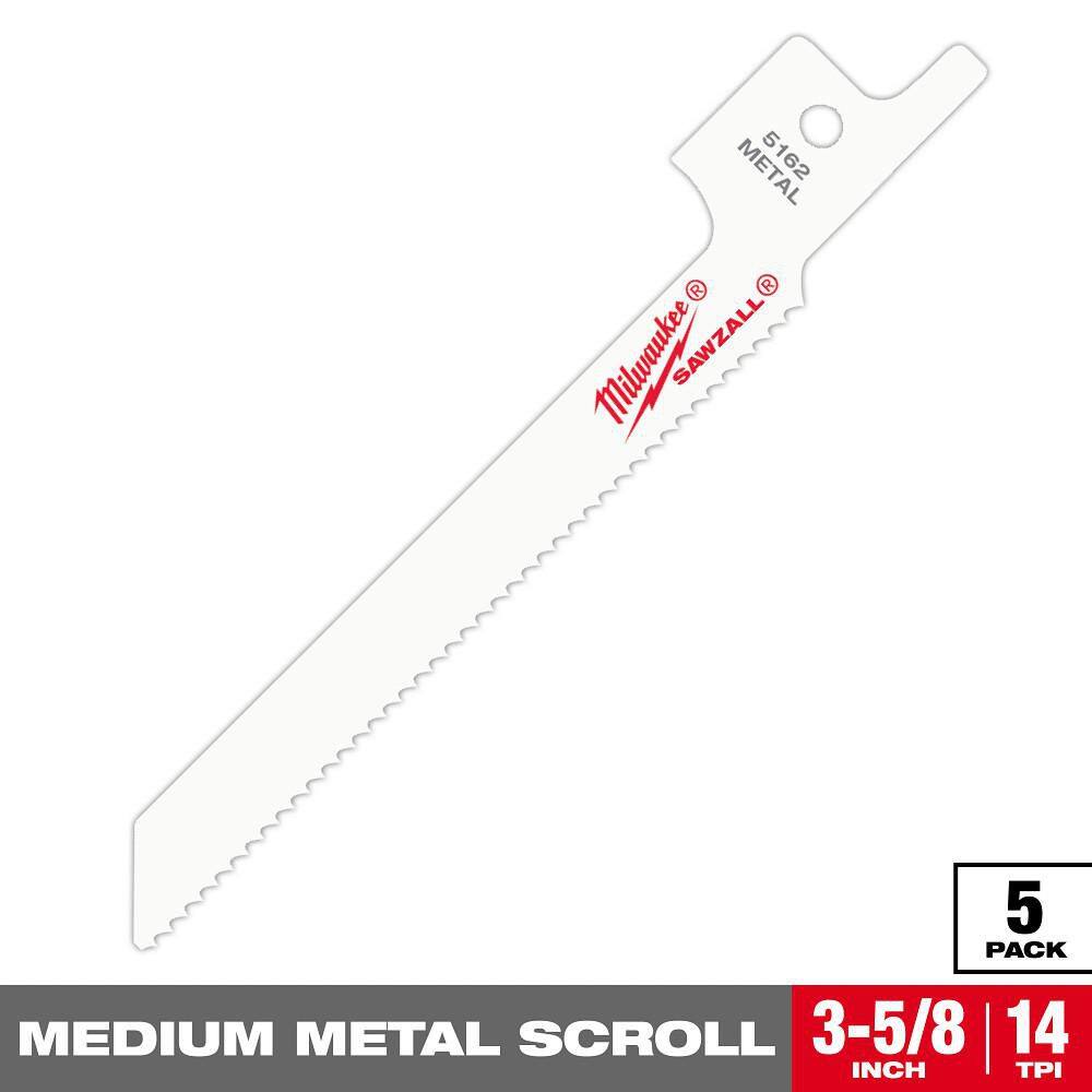 3-5/8 in. 14 TPI Metal Cutting SAWZALL Reciprocating Saw Blades (5-Pack) price history on PriceWatchPro