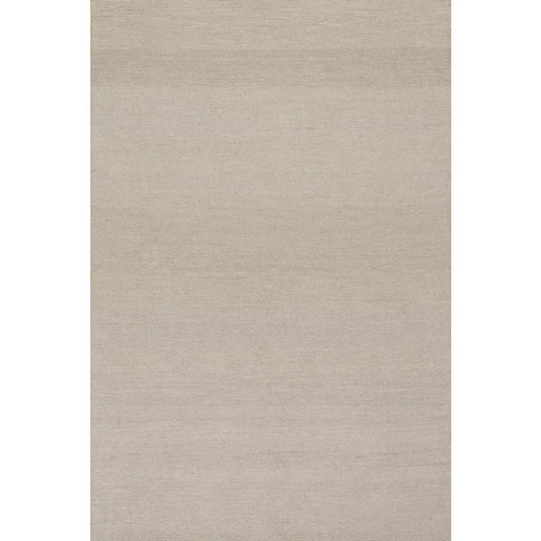 Nate Berkus x Rugs Hollis Solid Wool Cozy Ivory 6 ft. x 9 ft. Indoor Area Rug