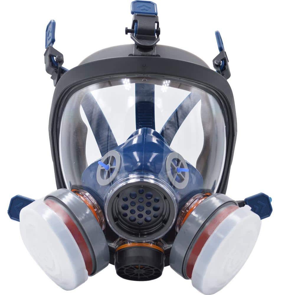 Dyiom Full Face Respirator Mask, Gas Mask Protect Against Harmful Gas, Dust, Chemicals, Safety Mask with Active Carbon Filter, Black -  B08CXL2S81