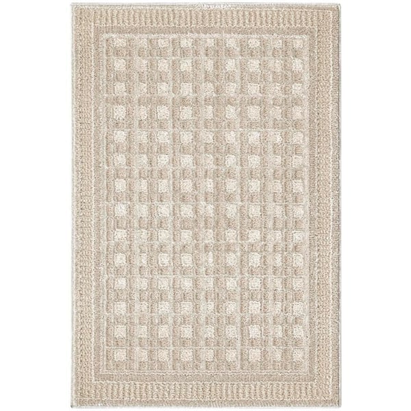 Nordic Beige 2 ft. x 3 ft. Geometric Contemporary Area Rug