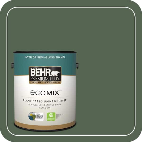 1 gal. Home Decorators Collection #HDC-WR15-11 Deep Emerald Semi-Gloss Enamel EcoMix Plant-Based Interior Paint & Primer