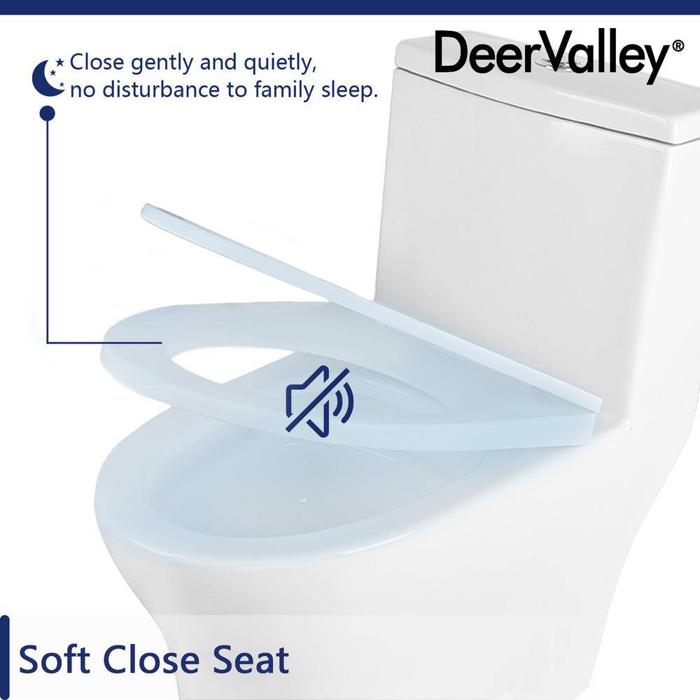Ally White Ceramic Dual-Flush Elongated One-Piece Toilet