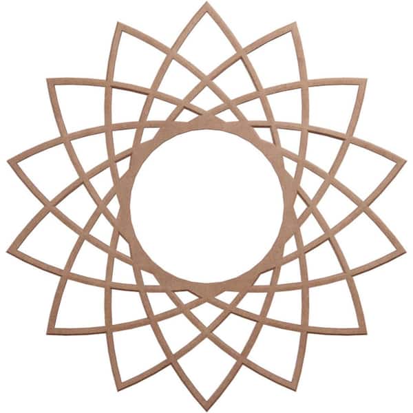 Ekena Millwork 0.375 in. x 6.125 in. x 16 in. Wood Medallion Moulding