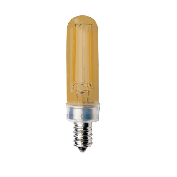 HALCO LIGHTING TECHNOLOGIES 25-Watt Equivalent 2-Watt T6 Dimmable LED Amber Filament Antique Vintage Style Light Bulb 2000K 85076