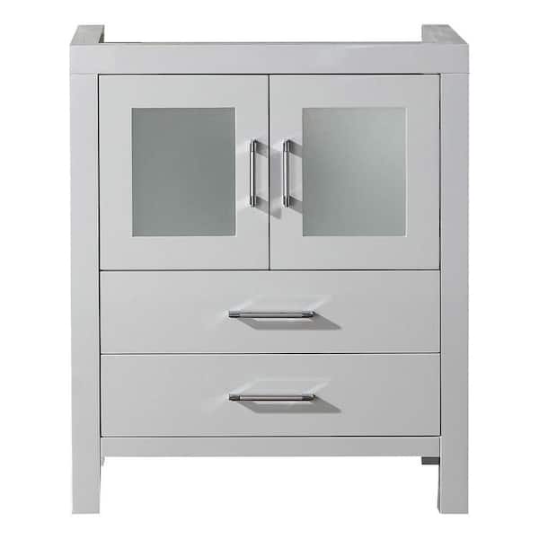 Virtu USA Dior 28 in. W x 18 in. D x 33 in. H Single Sink Bath Vanity Cabinet without Top in White