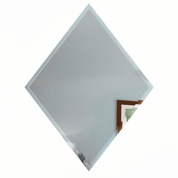 ABOLOS Blue Diamond Beveled Square 8 in. x 8 in. Glass Mirror Wall