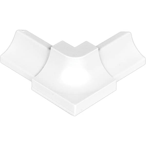 Dilex-PHK Bright White 1/2 in. x 1 in. PVC 90 Degree Outside Corner