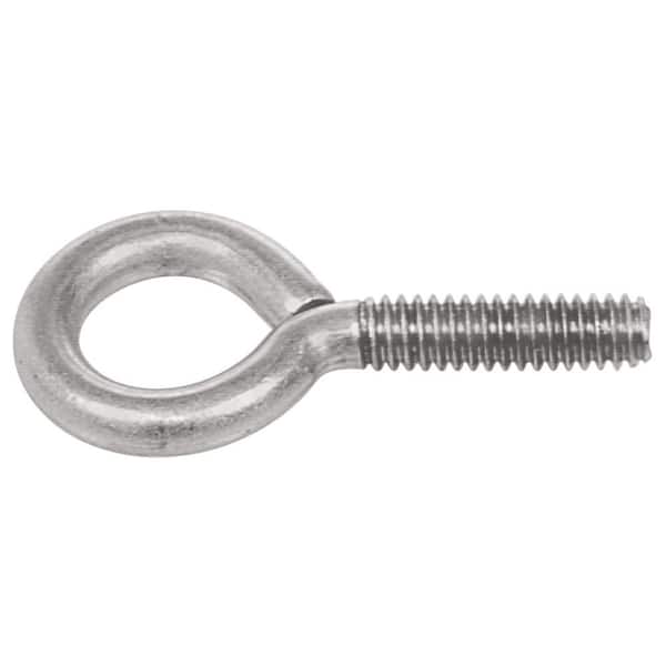 Hillman 5 lb. 10 in. Stainless-Steel Eye Bolts (2-Pack)