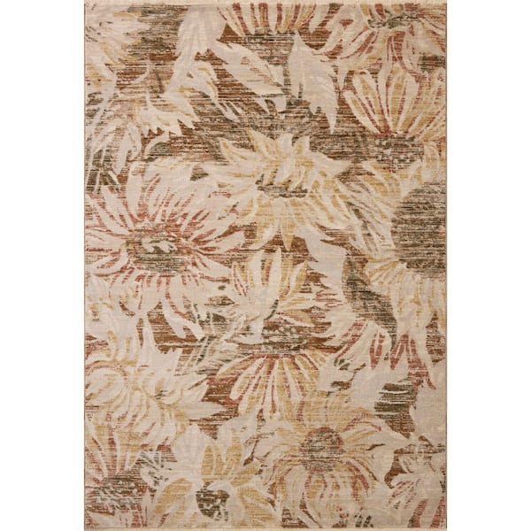 Eileen Natural / Spice 3 ft.  x 3 ft.  Round Transitional Accent Rug