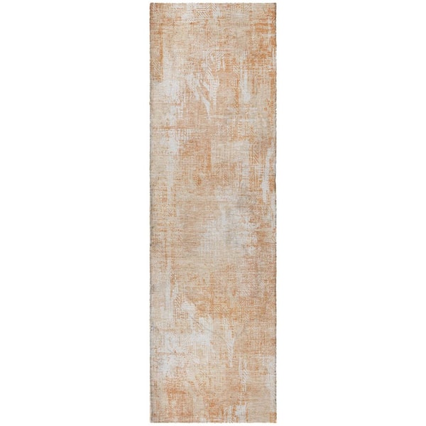 Dream Shag Premium Machine Washable Abstract ADS725 Coral 2 ft. x 7 ft. Runner Rug