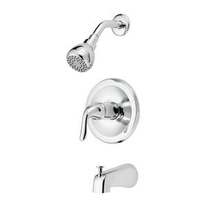 Impressions Collection Single-Handle Tub & Shower Trim Kit in Chrome with Slip-On Diverter (Valve Not Included)