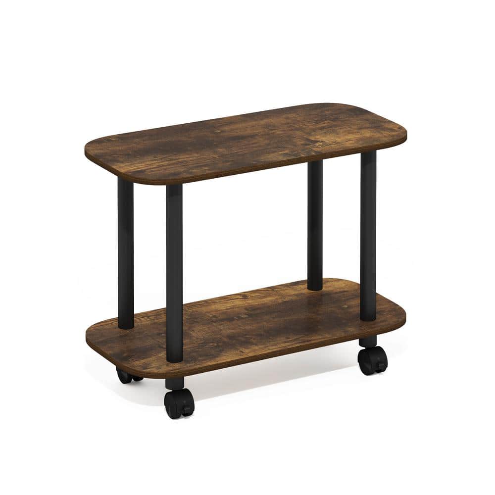 23.62 in. Amber Oak/Black Rectangle Wood End Table price history on PriceWatchPro