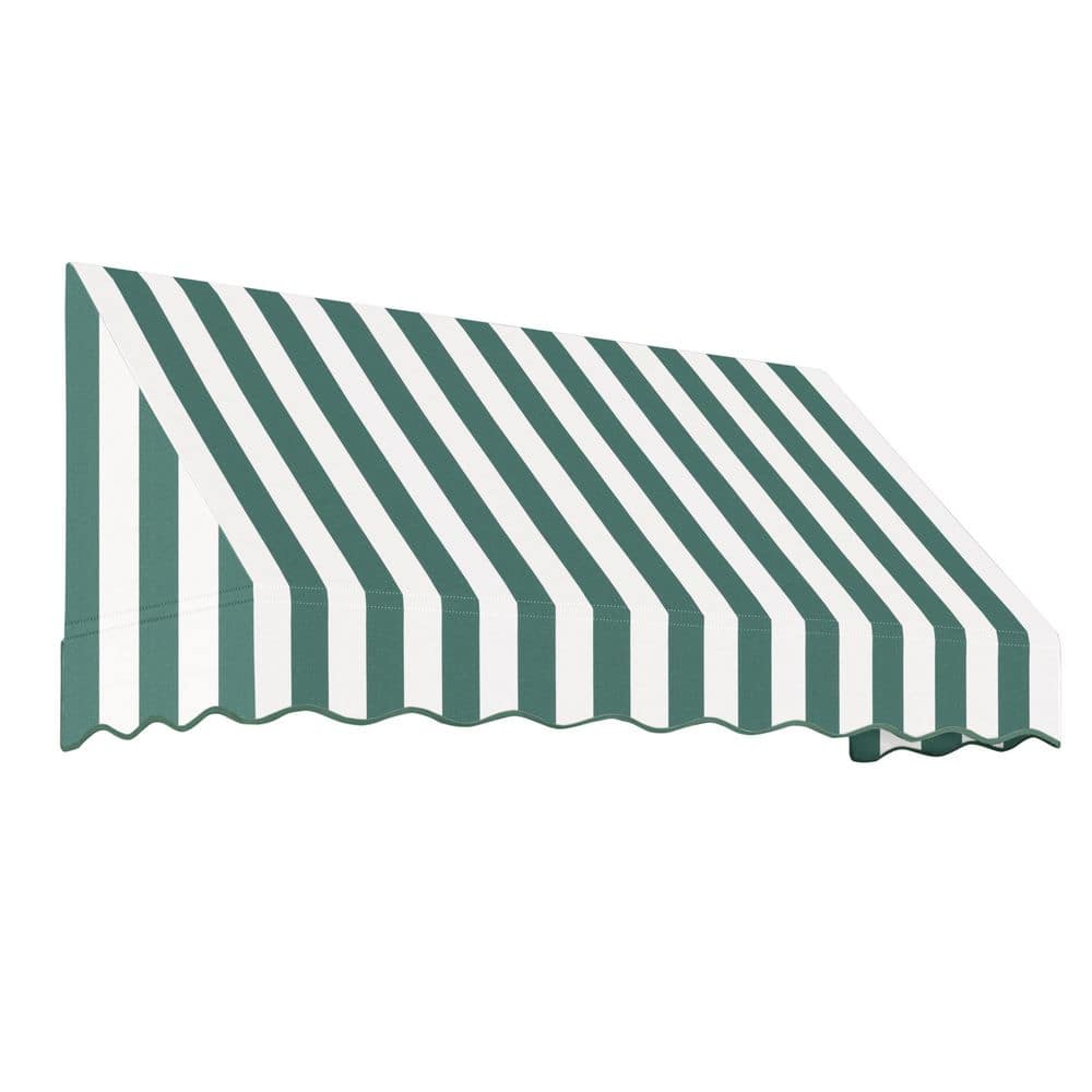 7.38 ft. San Francisco Acrylic Fabric Fixed Awning (88.5 in. W x 24 in. H x 36 in. D) in Forest/White Stripe price history on PriceWatchPro