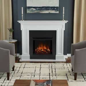 Thayer 54 in. Electric Fireplace in White