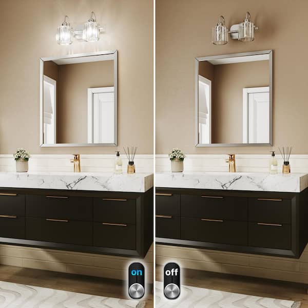 KOHLER Margaux Glass Shelf In Vibrant Brushed Nickel | The Home Depot