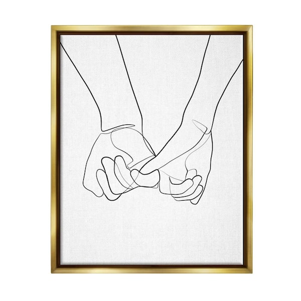 sketches of couples holding hands