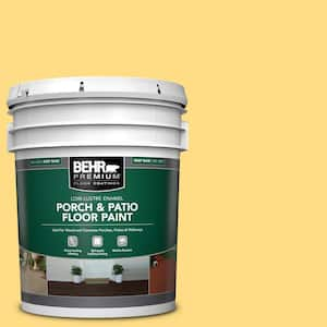 5 gal. #340B-5 Yellow Brick Road Low-Lustre Enamel Interior/Exterior Porch and Patio Floor Paint