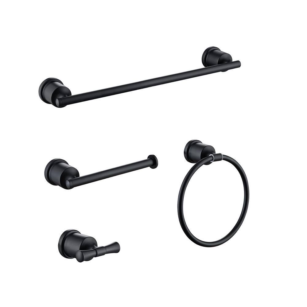 Stainless Steel 16 in. Bathroom Towel Bar Set with Toilet Paper Holder Towe