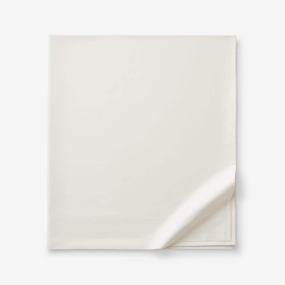 The Company Store Company Cotton Ivory Sateen King/California King Flat ...