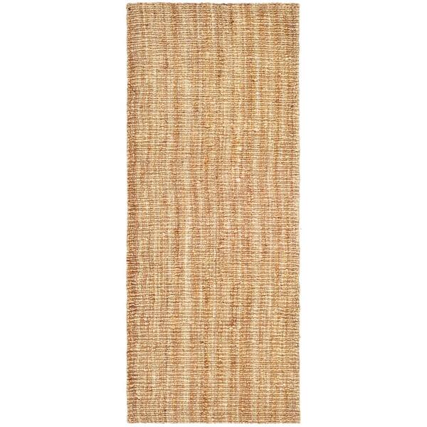 SAFAVIEH Natural Fiber Beige 3 ft. x 6 ft. Solid Runner Rug