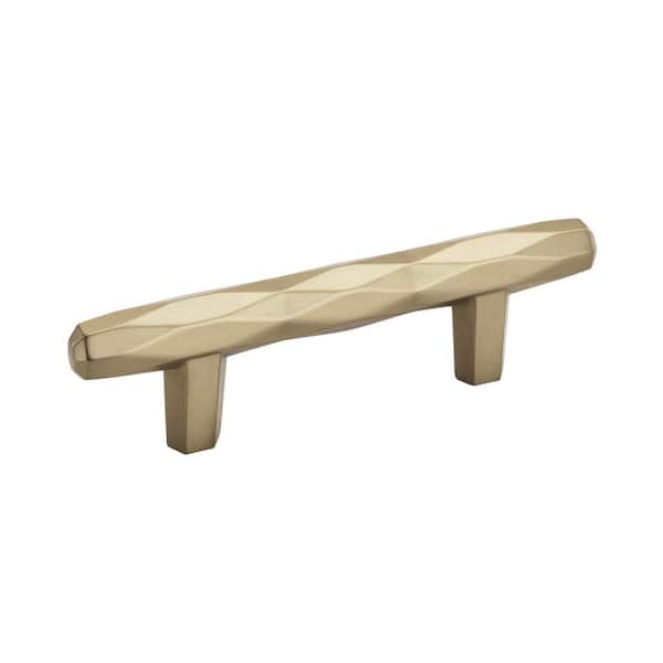 Amerock St. Vincent 3 in. (76mm) Modern Golden Champagne Bar Cabinet Pull