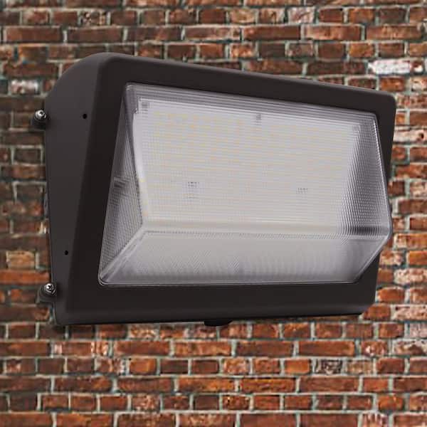 900-Watt Equivalence Adjustable 12000-18000 Lumens Bronze Integrated LED Flood Light Wall Pack