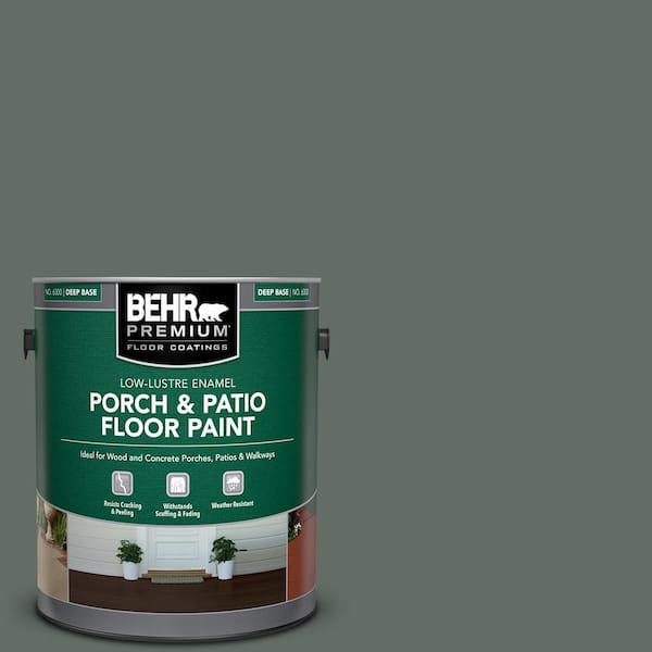 1 gal. #700F-6 Dense Shrub Low-Lustre Enamel Interior/Exterior Porch and Patio Floor Paint