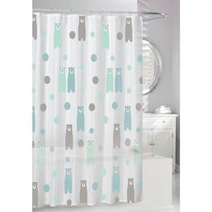 Details about   New PEVA Eco Friendly Tides Blue White Green Waves Opaque Shower Curtain Vinyl 
