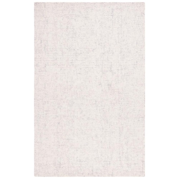 SAFAVIEH Abstract Light Gray/Ivory Doormat 3 ft. x 5 ft. Contemporary Marble Area Rug