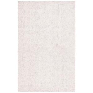 Abstract Light Gray/Ivory 6 ft. x 9 ft. Contemporary Marble Area Rug