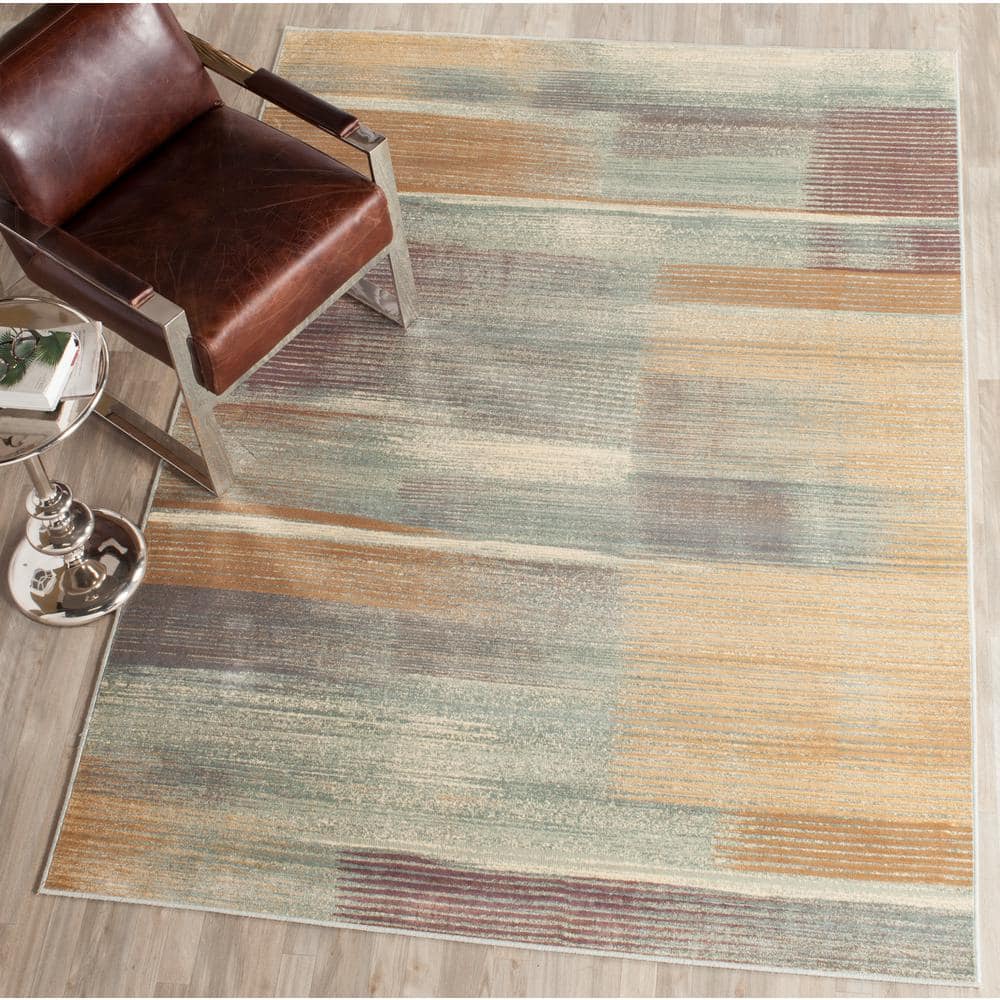 Vintage 9 ft. x 12 ft. Light Blue Striped Area Rug price history on PriceWatchPro
