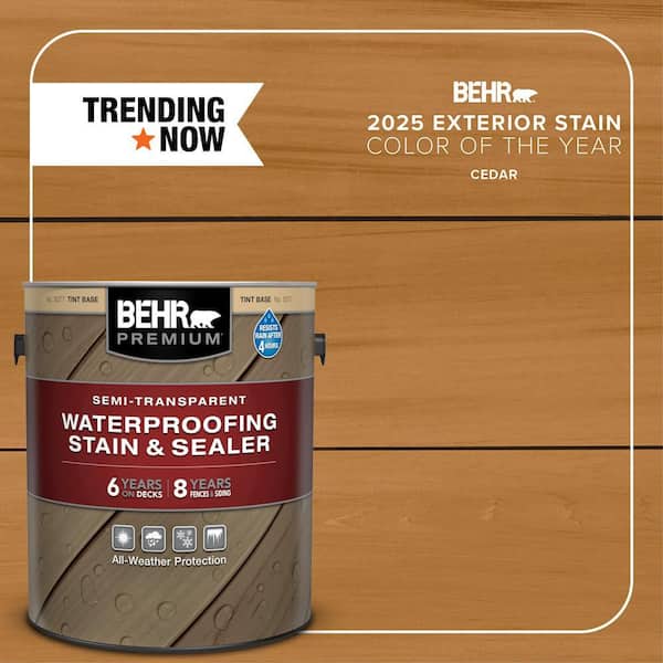 1 gal. #ST-146 Cedar Semi-Transparent Waterproofing Exterior Wood Stain and Sealer