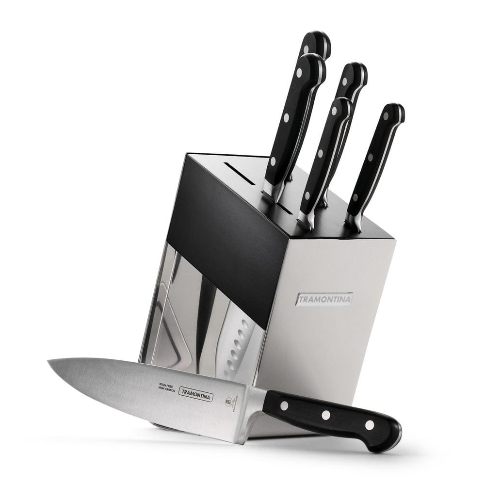 Pro Series Forged 7-Piece Knife Block Set - High-Carbon Steel Blades - Thumbnail 3
