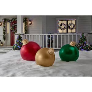 3-Piece Jumbo Ornament Set Holiday Yard Decoration