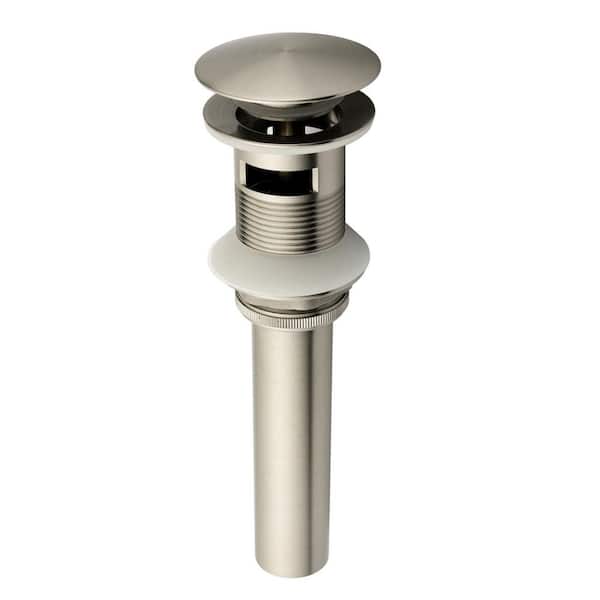 Signature Hardware 908927 Mushroom Style Pop-Up Bathroom Drain - with Overflow Holes Polished Chrome Sink Accessories and Parts 205612