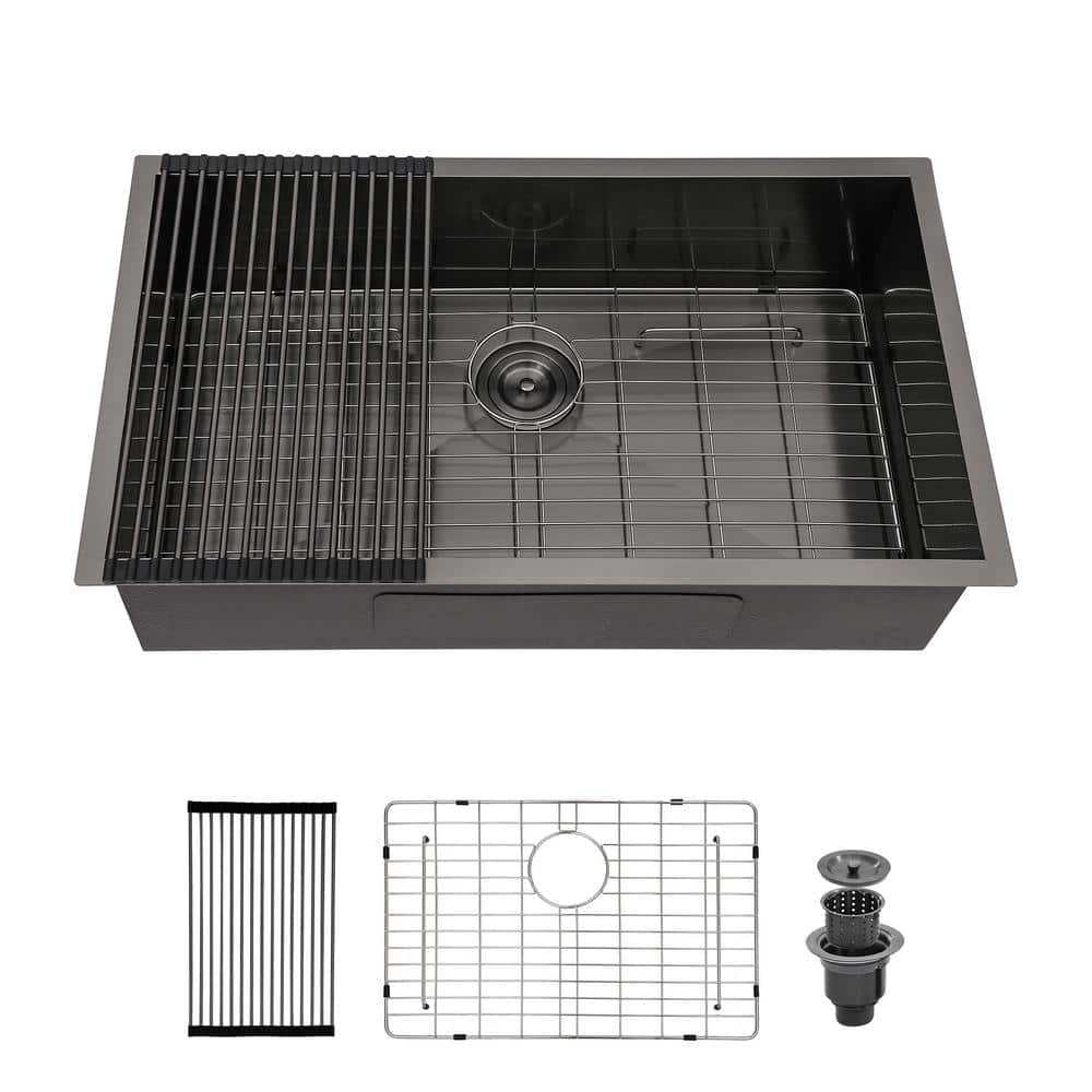 30'' Stainless Steel Single Bowl Undermount Kitchen Sink
