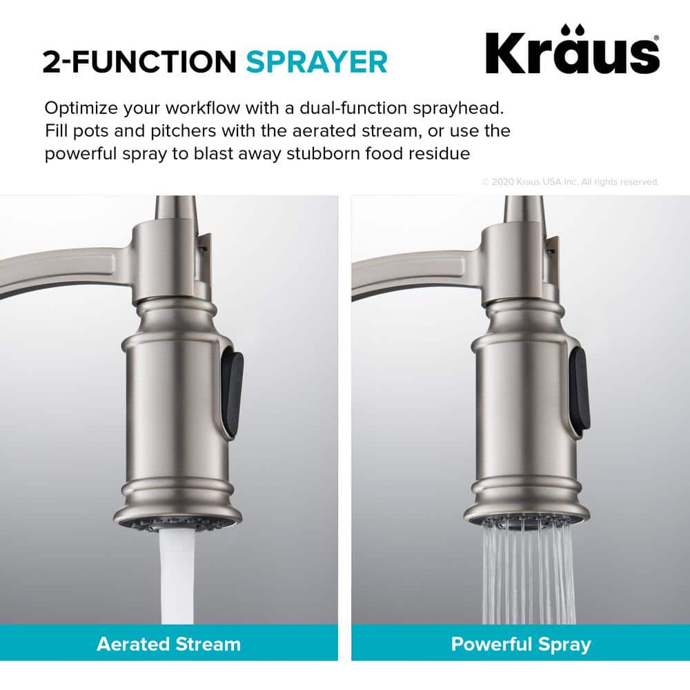 Oil Rubbed Bronze Commercial Pull-Down Kitchen Faucet