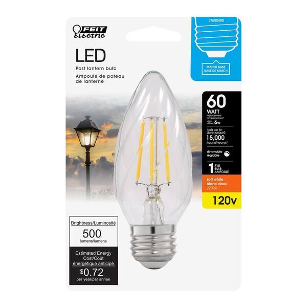 Feit Electric 60-Watt Equivalent F15 Dimmable Filament Post