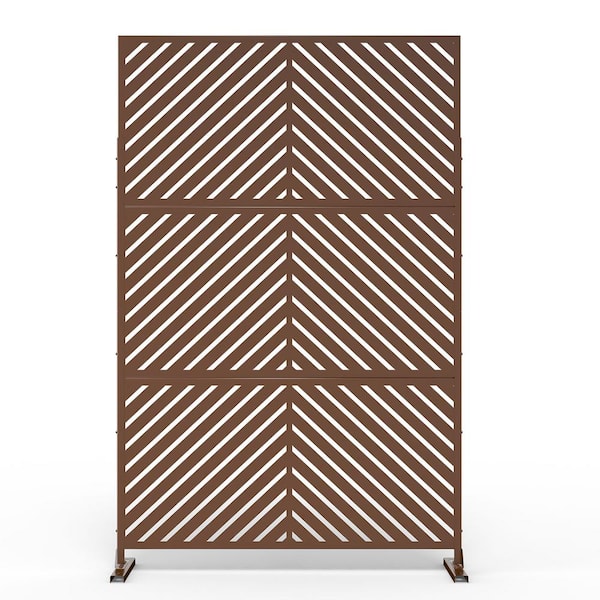 Dovelina 76 in. Galvanized Steel Garden Fence Outdoor Privacy Screen Panels