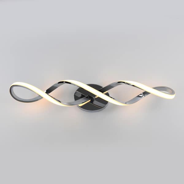 Chrome LED Vanity Light Bar by ARTIKA Swirl 27 in