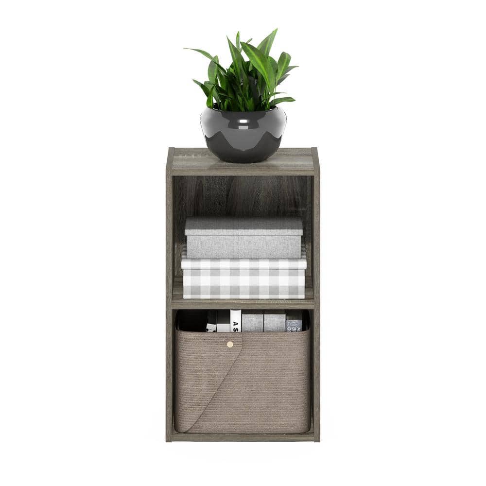 Minimalist White Wood Cube Display Shelf, 12x26 in