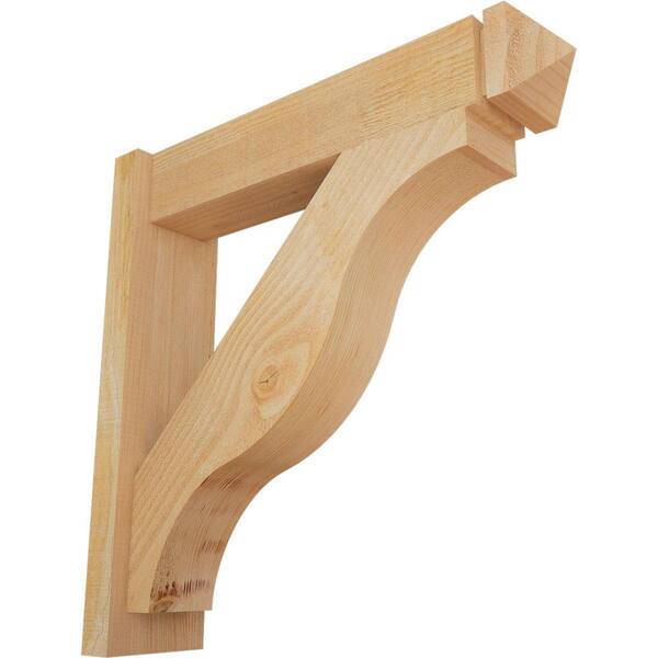 Ekena Millwork 6 in. x 26 in. x 26 in. Douglas Fir Fuston Arts and Crafts Rough Sawn Outlooker