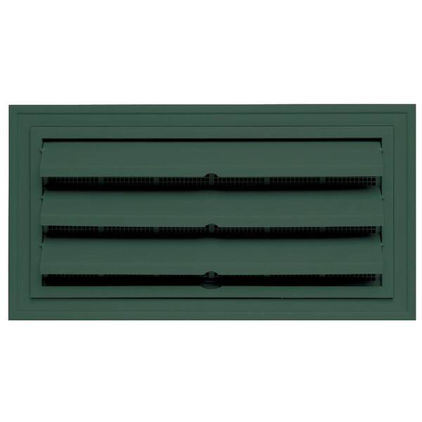 Builders Edge 9.375 in. x 18 in. Foundation Vent with Ring for Remodeling, #028-Forest Green-DISCONTINUED