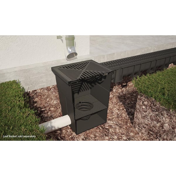 Storm Water Pit and Catch Basin 18 x 14 in Modular Trench Channel Drain System 